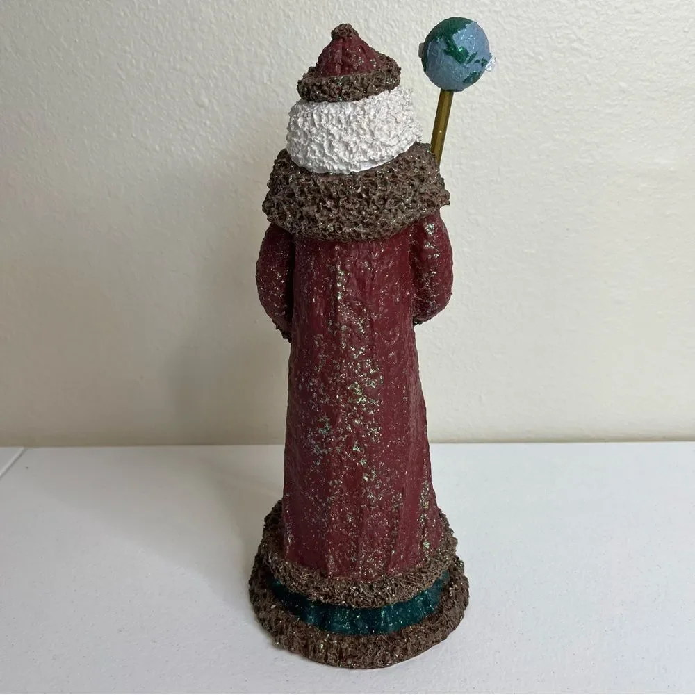 Vintage 90s Enesco Belsnickle Limited Edition Santa Globe Peace On Earth Baldwin